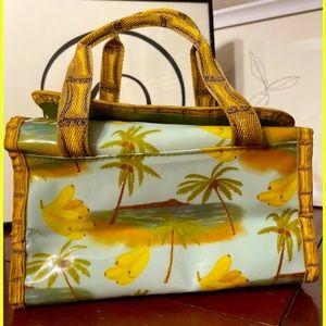 Vintage Banana and Palm tree Vinyl snack box !